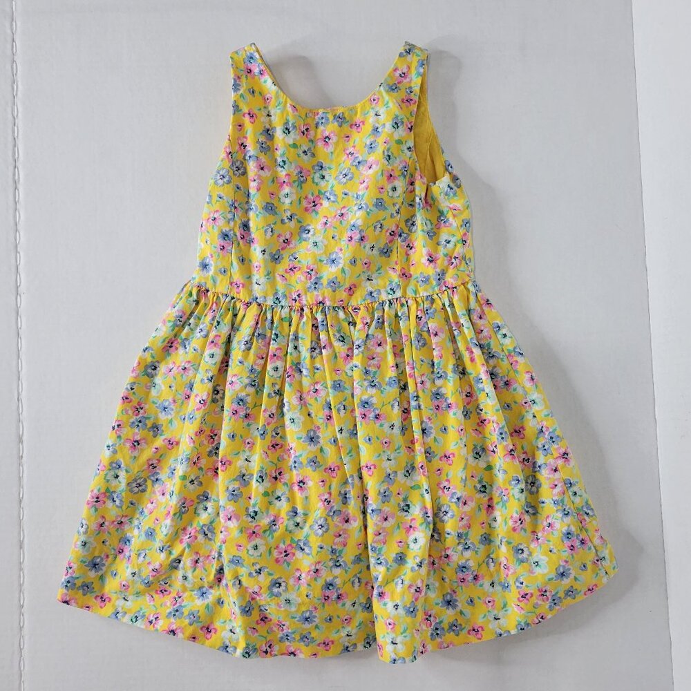 Polo Ralph Lauren Toddler 100% Cotton Floral Dress Sz 3T Girl | Yellow